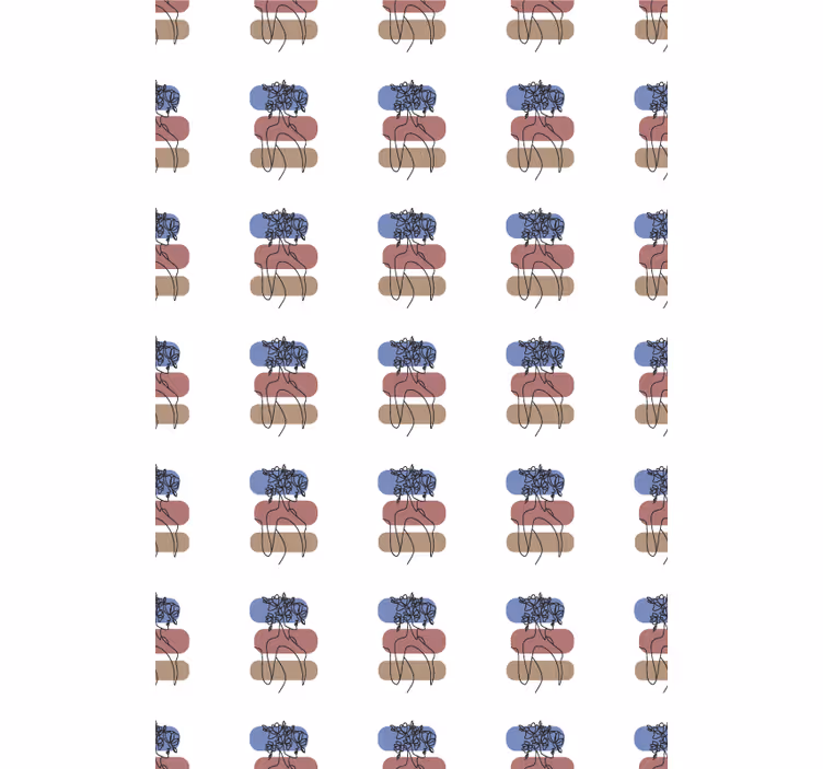 Store enrouleur motif fleur conception géométrique de femme - TenStickers