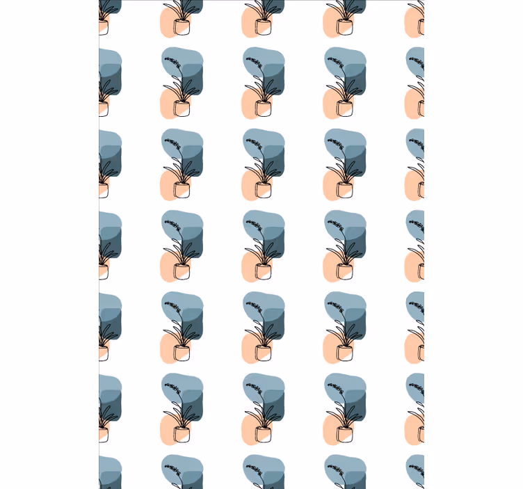 Store enrouleur salon motif fleur motif d'orchidées minimalistes - TenStickers