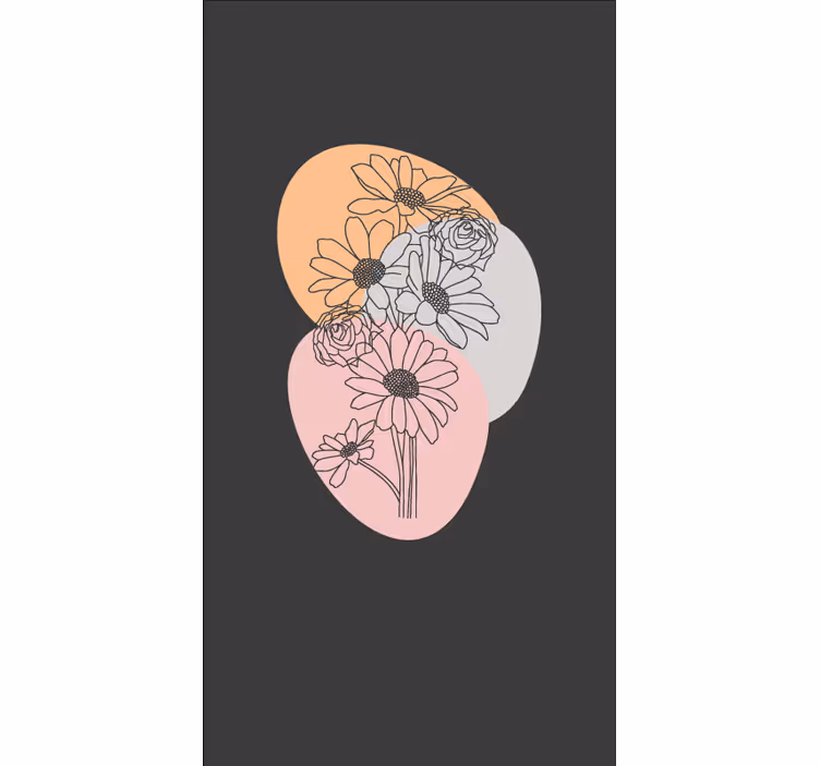 Stores enrouleurs fleurs et plantes motifs abstraits - TenStickers
