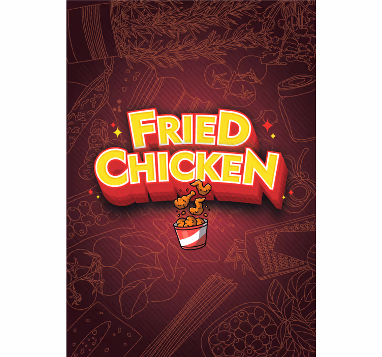 Store enrouleur phrases délice de poulet frit - TenStickers