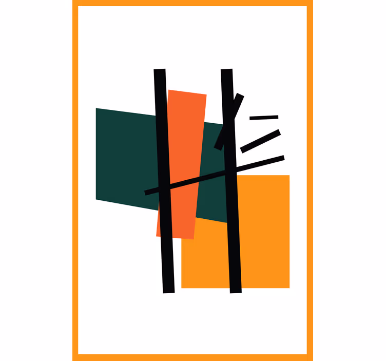 Store enrouleur moderne composition de blocs géométriques - TenStickers