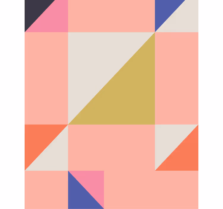 Store enrouleur rustique blocs de couleurs géométriques - TenStickers