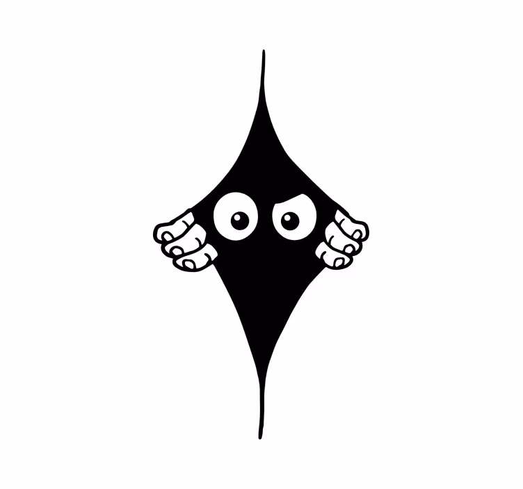 Store enrouleur chambre ado yeux furtifs drôles - TenStickers