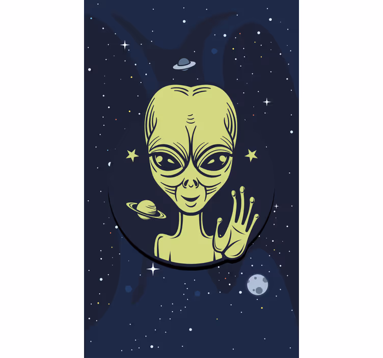Store enrouleur gamer extraterrestre dans l'espace - TenStickers