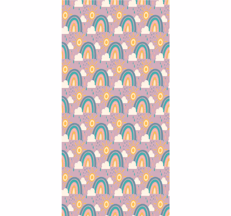 Store enrouleur pour chambre enfant arcs-en-ciel et soleils - TenStickers