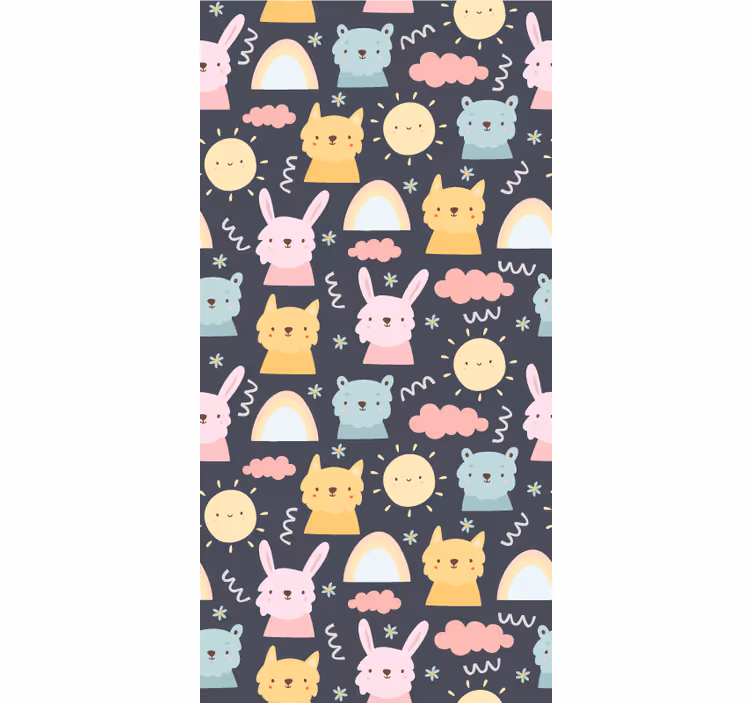 Store enrouleur amusant motif d'animaux ludiques - TenStickers