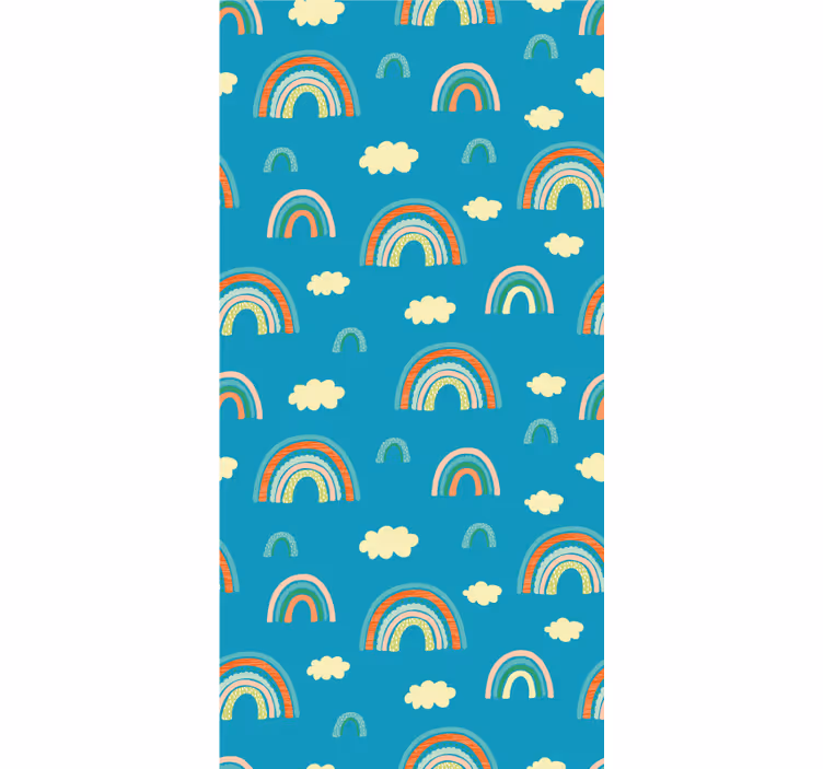 Store enrouleur pour chambre enfant motif arc-en-ciel vivant - TenStickers