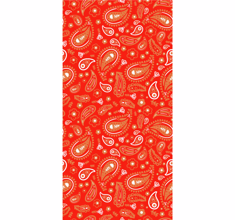 Store enrouleur floral motif paisley rouge - TenStickers
