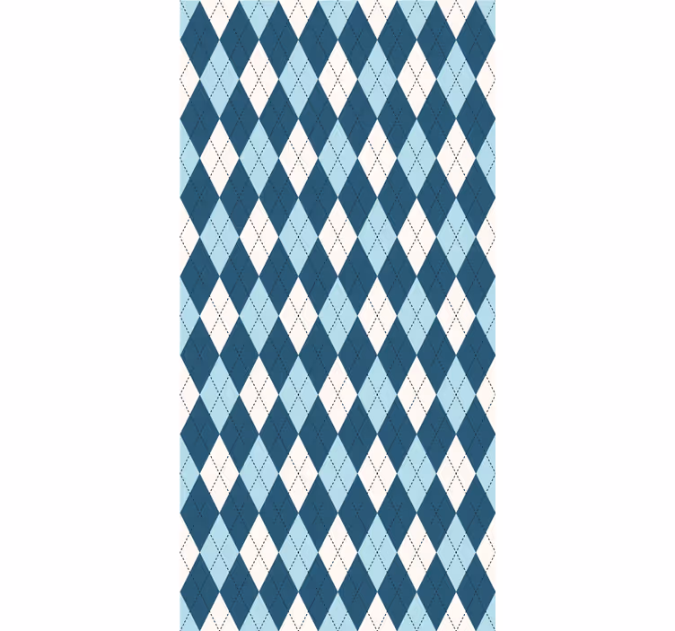 Store enrouleur moderne motif diamant bleu - TenStickers