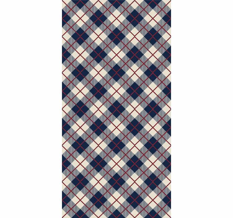 Store enrouleur moderne tissu à motifs à carreaux - TenStickers