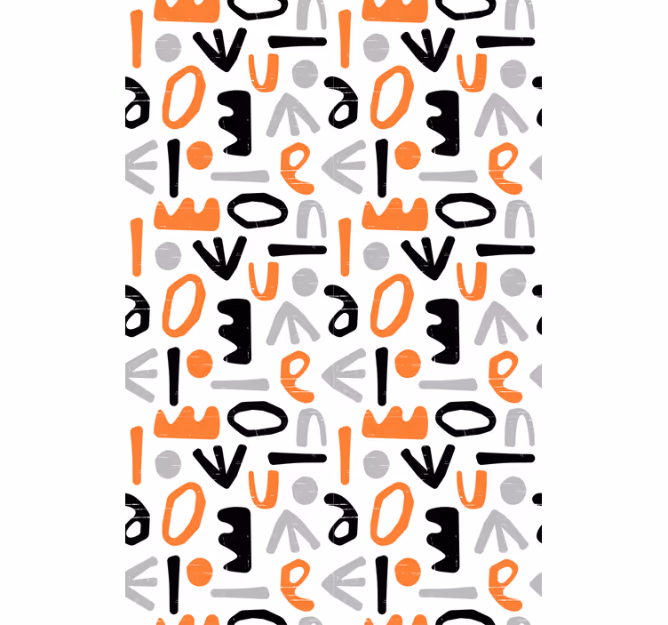 Store enrouleur phrases lettres géométriques - TenStickers