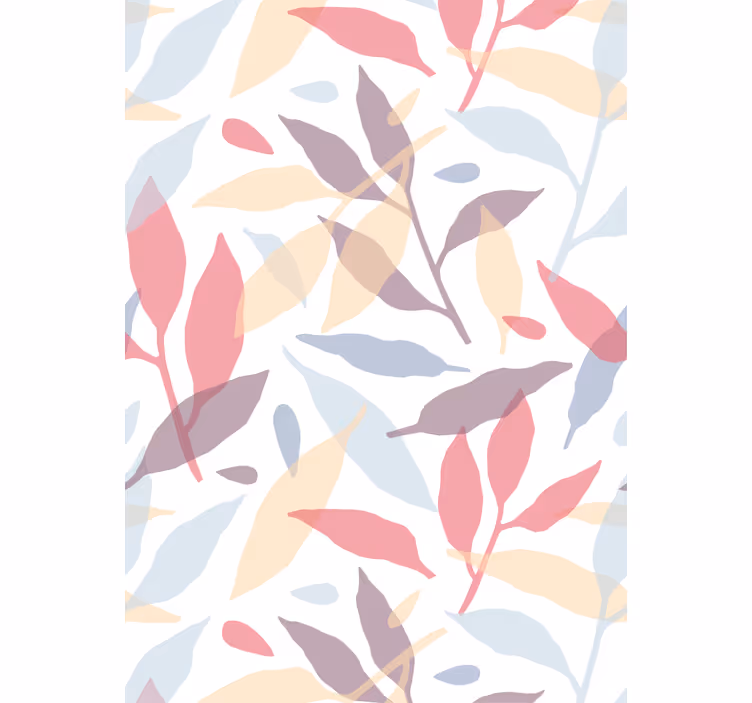 Store enrouleur salon plantes feuillage pastel - TenStickers