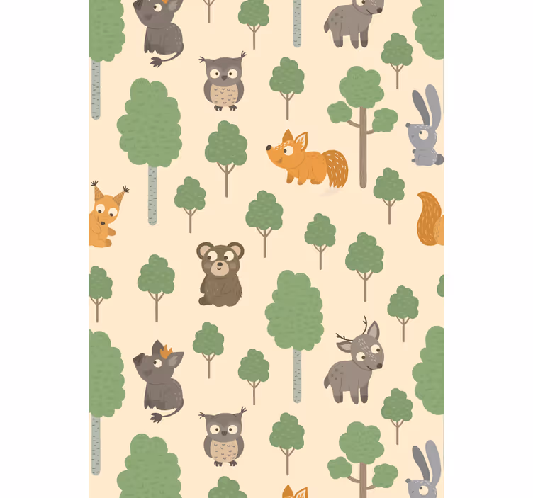 Store enrouleur pour chambre enfant créatures de la forêt - TenStickers
