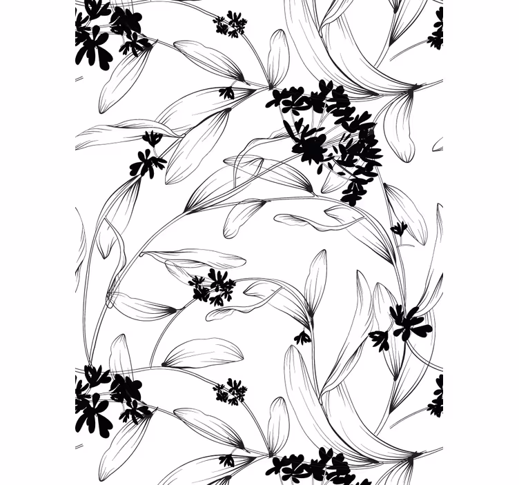 Stores enrouleurs fleurs et plantes motif floral stylisé - TenStickers