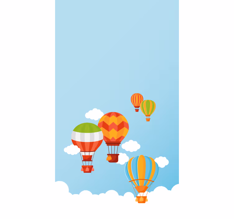 Store enrouleur pour chambre enfant montgolfières colorées - TenStickers