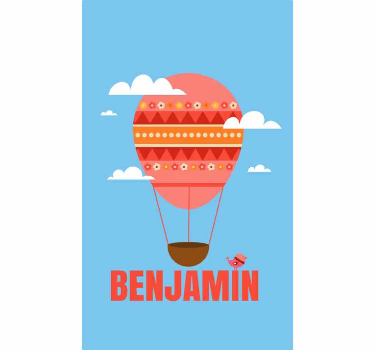 Store enrouleur pour chambre enfant ballon avec prénom - TenStickers