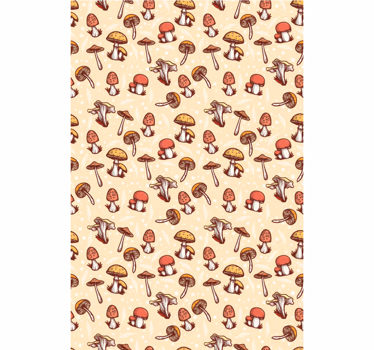 Store enrouleur fleurs et de plantes motif forêt champignon - TenStickers