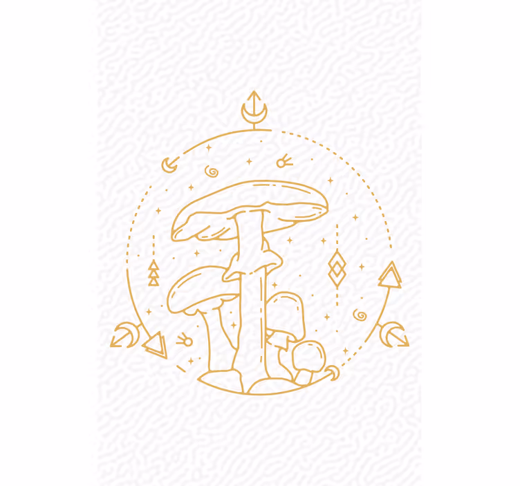 Store enrouleur autres champignons et géométrie - TenStickers
