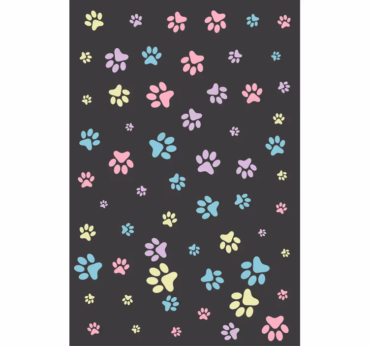 Store enrouleur animaux empreintes de pattes colorées - TenStickers