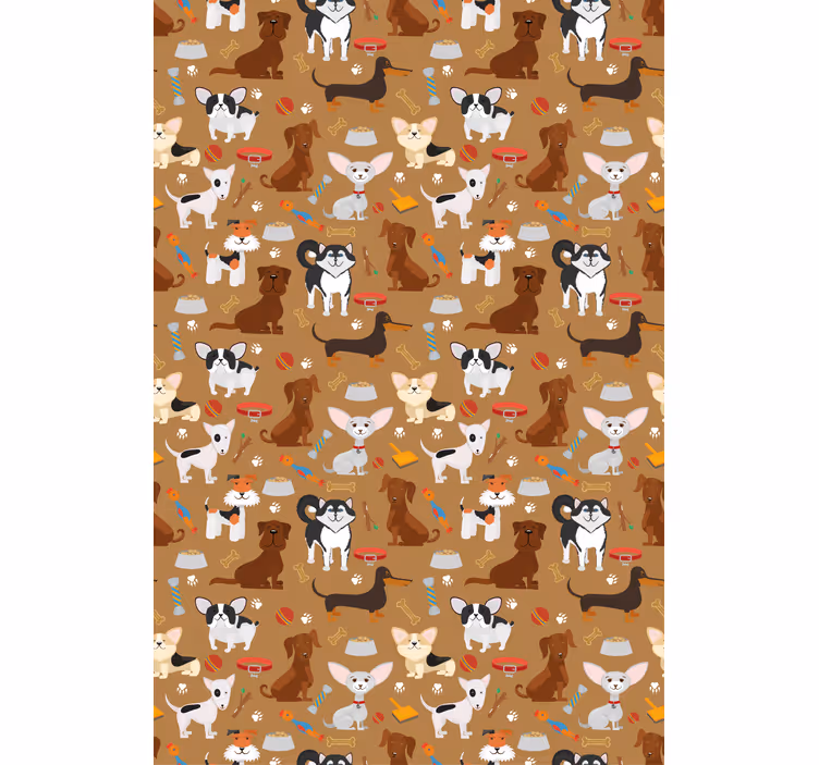 Stores enfants Différents modèles de chiens mignons - TenStickers