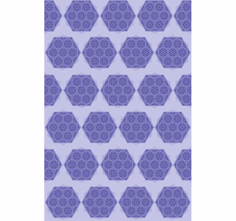 Store enrouleur textures et motifs hexagones violets - TenStickers
