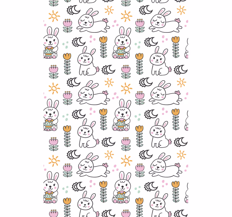 Store enrouleur animaux motif de lapin de pâques - TenStickers