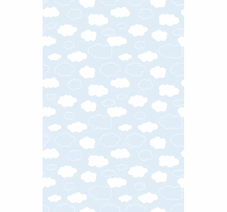 Store enrouleur chambre enfant nuages blanches - TenStickers