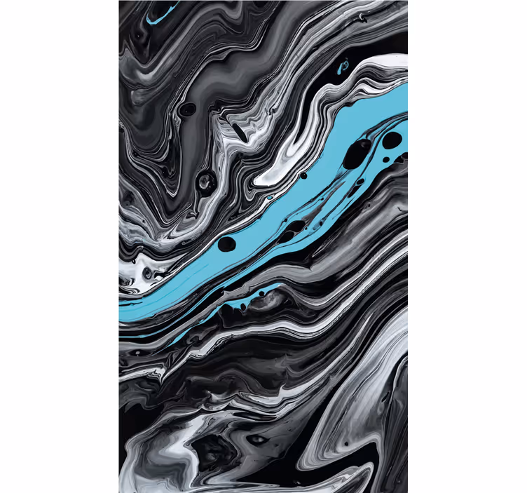 Store enrouleur textures et motifs motifs noirs fluides - TenStickers