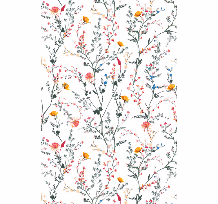 Stores enrouleurs fleurs et plantes motif oiseau floral - TenStickers