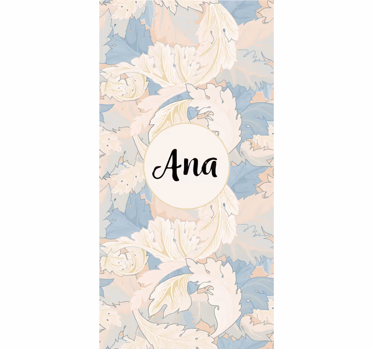Store enrouleur salon motif botanique avec nom - TenStickers