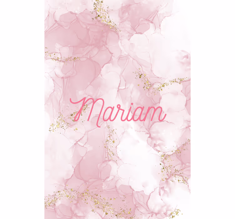 Store enrouleur élégant marbre rose avec nom - TenStickers