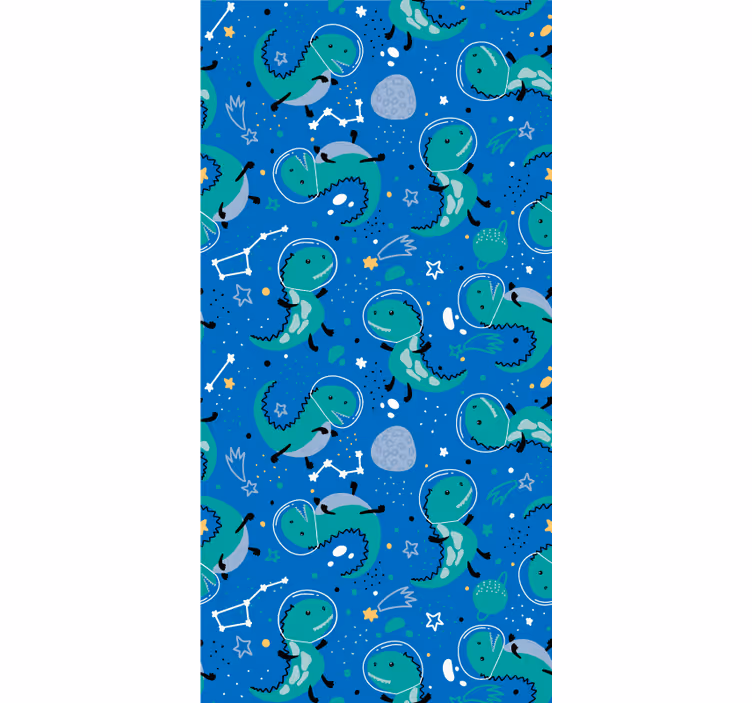 Store enrouleur chambre enfant dinosaures avec des planètes - TenStickers