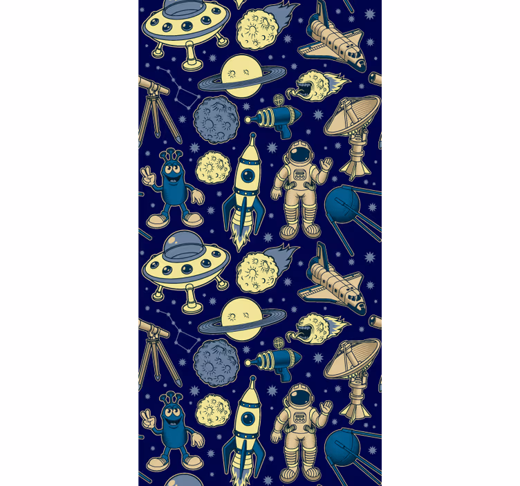 Store enrouleur pour chambre enfant caractères d'espace - TenStickers