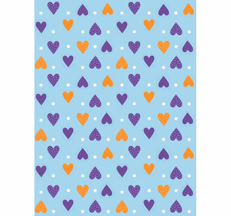 Store enrouleur romantique motif coeur bleu - TenStickers