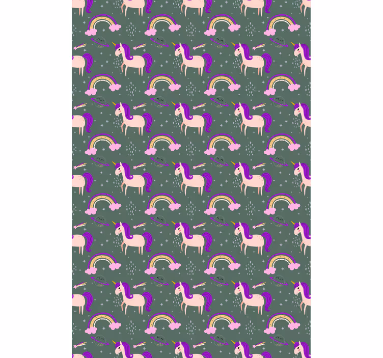 Store enrouleur pour chambre enfant motif licorne violet - TenStickers