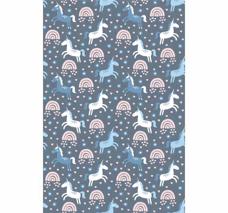 Store enrouleur pour chambre enfant licornes et arc-en-ciel - TenStickers