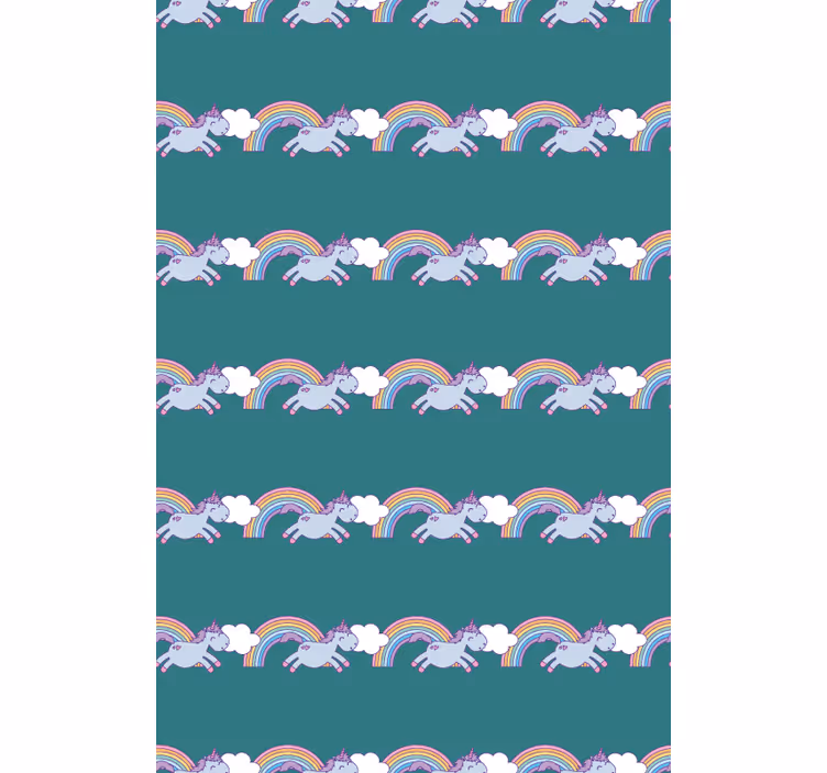 Store enrouleur chambre enfant licornes et arcs-en-ciel - TenStickers