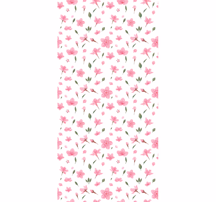 Store enrouleur floral motif rose délicat - TenStickers