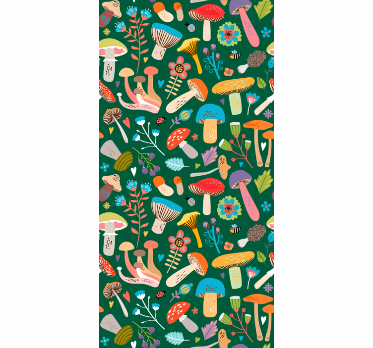 Stores enrouleurs fleurs et plantes motif champignon vibrant - TenStickers