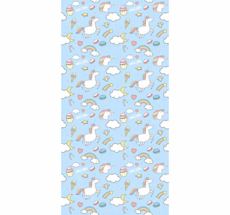 Store enrouleur pour chambre enfant licornes et arcs-en-ciel - TenStickers