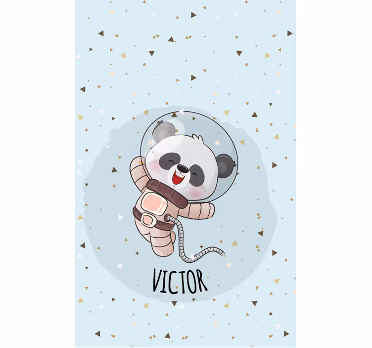 Store enrouleur chambre enfant panda astronaute personnalisé - TenStickers