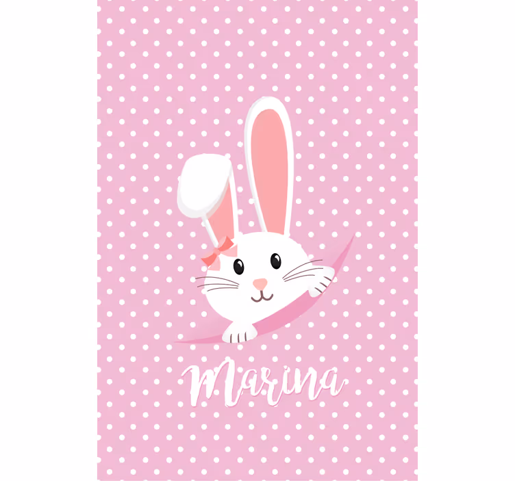 Stores bébés Lapin mignon pour fille avec nom - TenStickers