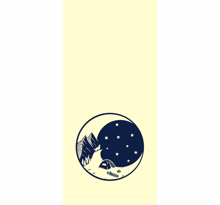 Store enrouleur original scène de montagne nocturne - TenStickers