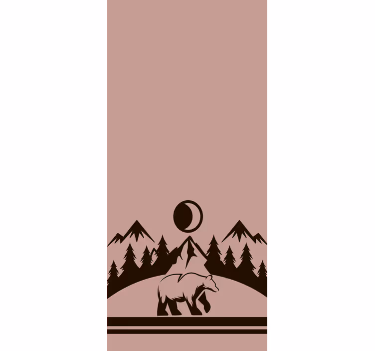 Store enrouleur animaux ours et montagnes - TenStickers