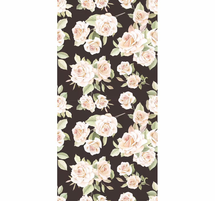 Store enrouleur motif fleur thème rose élégant - TenStickers