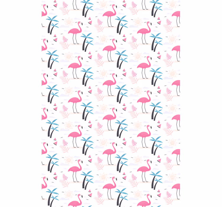 Store enrouleur animaux motif tropical de flamants roses - TenStickers