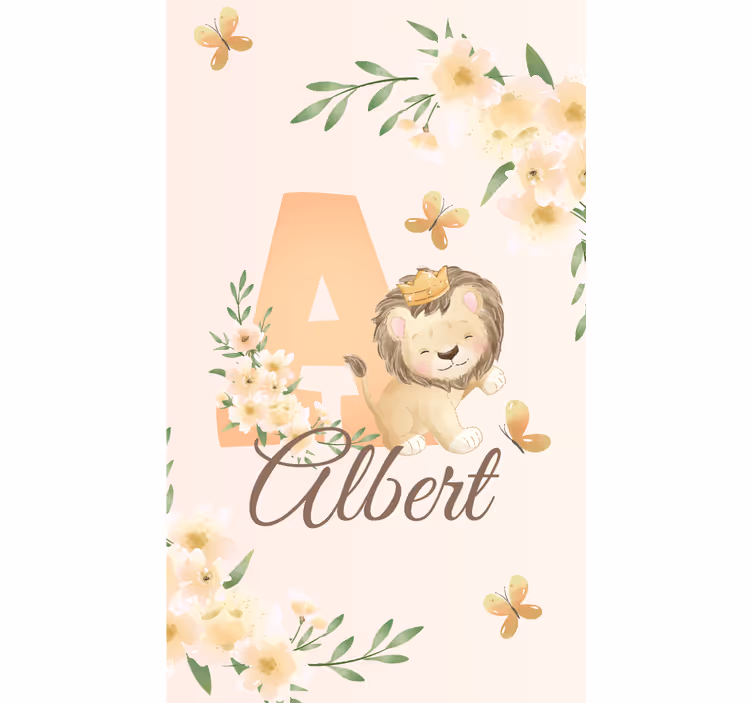 Store enrouleur pour chambre enfant lionceau avec nom - TenStickers