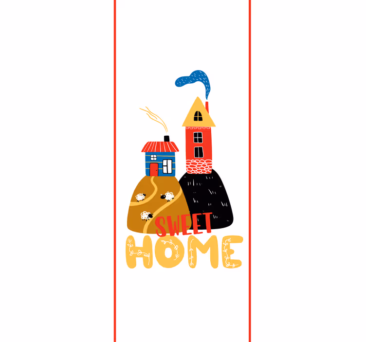 Store enrouleur phrases illustration de maison charmante - TenStickers
