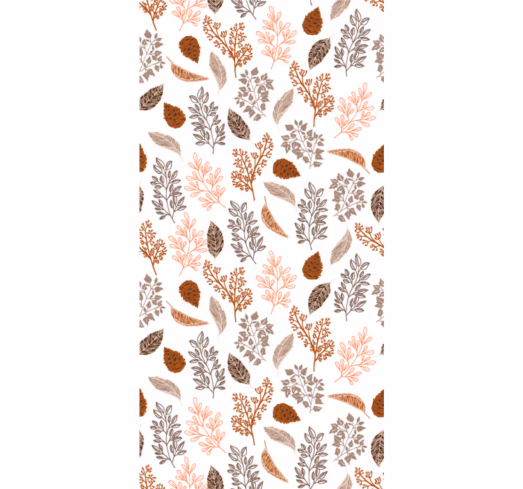 Stores enrouleurs fleurs et plantes motif marron d'automne - TenStickers