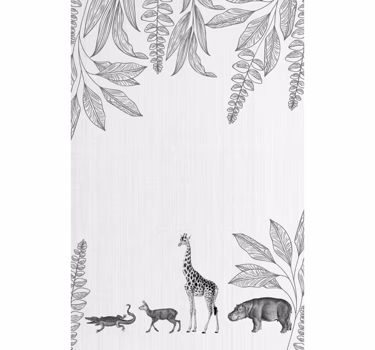 Store enrouleur chambre enfant animaux et arbres de safari - TenStickers